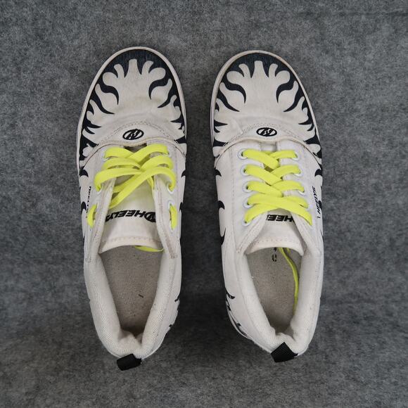 Heelys Shoes Kids Youth 4 Wheeled Sneakers Skate Pro 20 Print Flames Lace Up - Picture 10 of 15